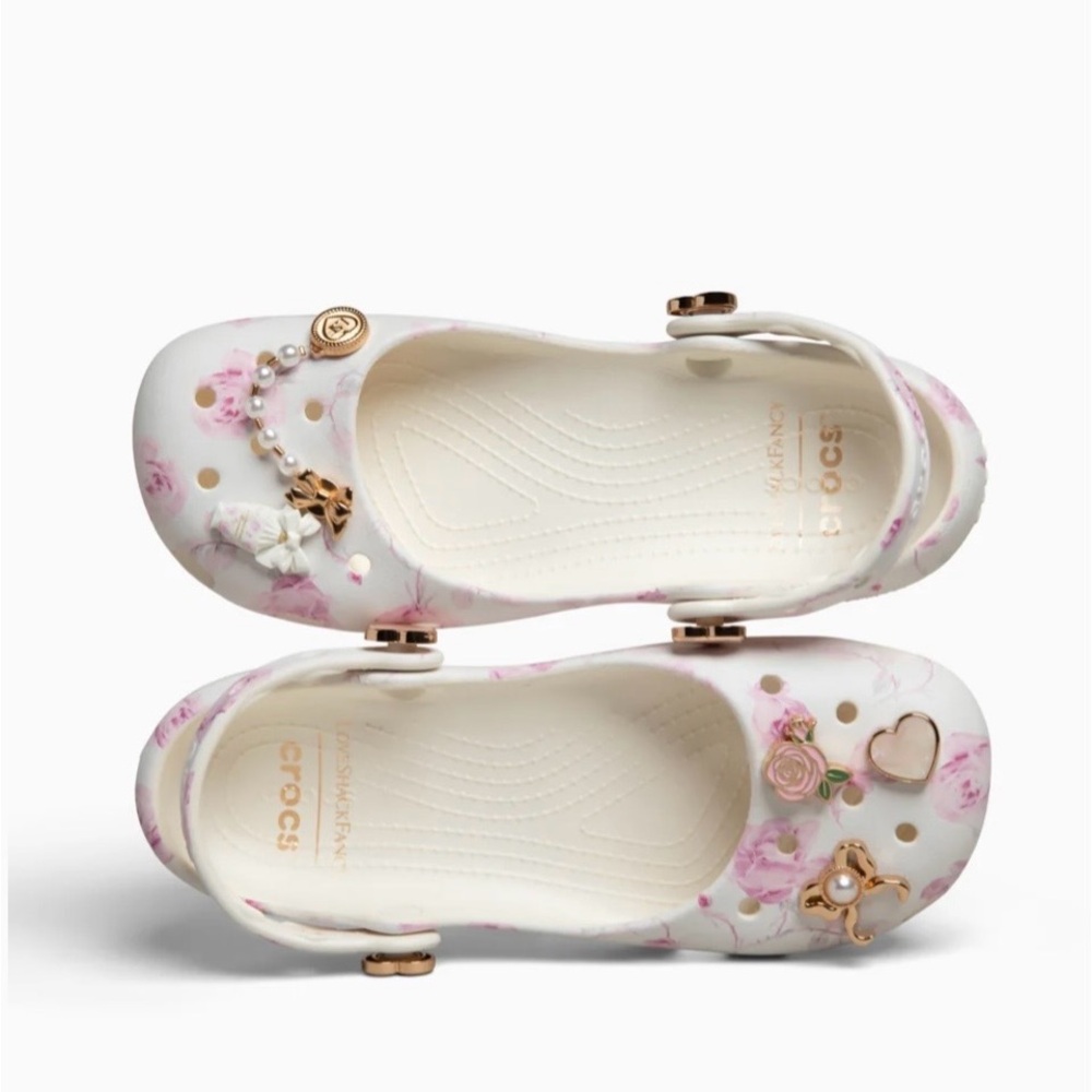 NIB The LoveShackFancy x CROCS Classic Ballet Flat in Oyster - W9 - Picture 9 of 10